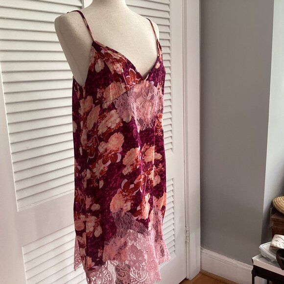 NWT Intimately Free People Sun Fade Floral Slip Dress Lace Size M - Picture 6 of 16